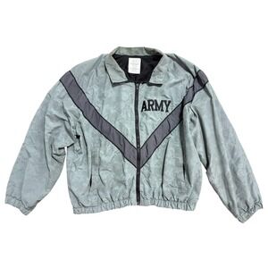 Army IPFU Jacket Mens Medium Short ACU Camo Reflective Running Windbreaker